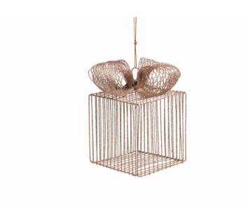 Wire Box Bow Ornament