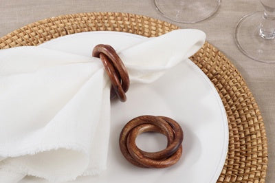 Wooden Interlock Napkin Ring