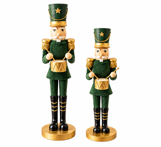 Dark Green Velvet & Gold Soldier W/Drums | Details Panamá