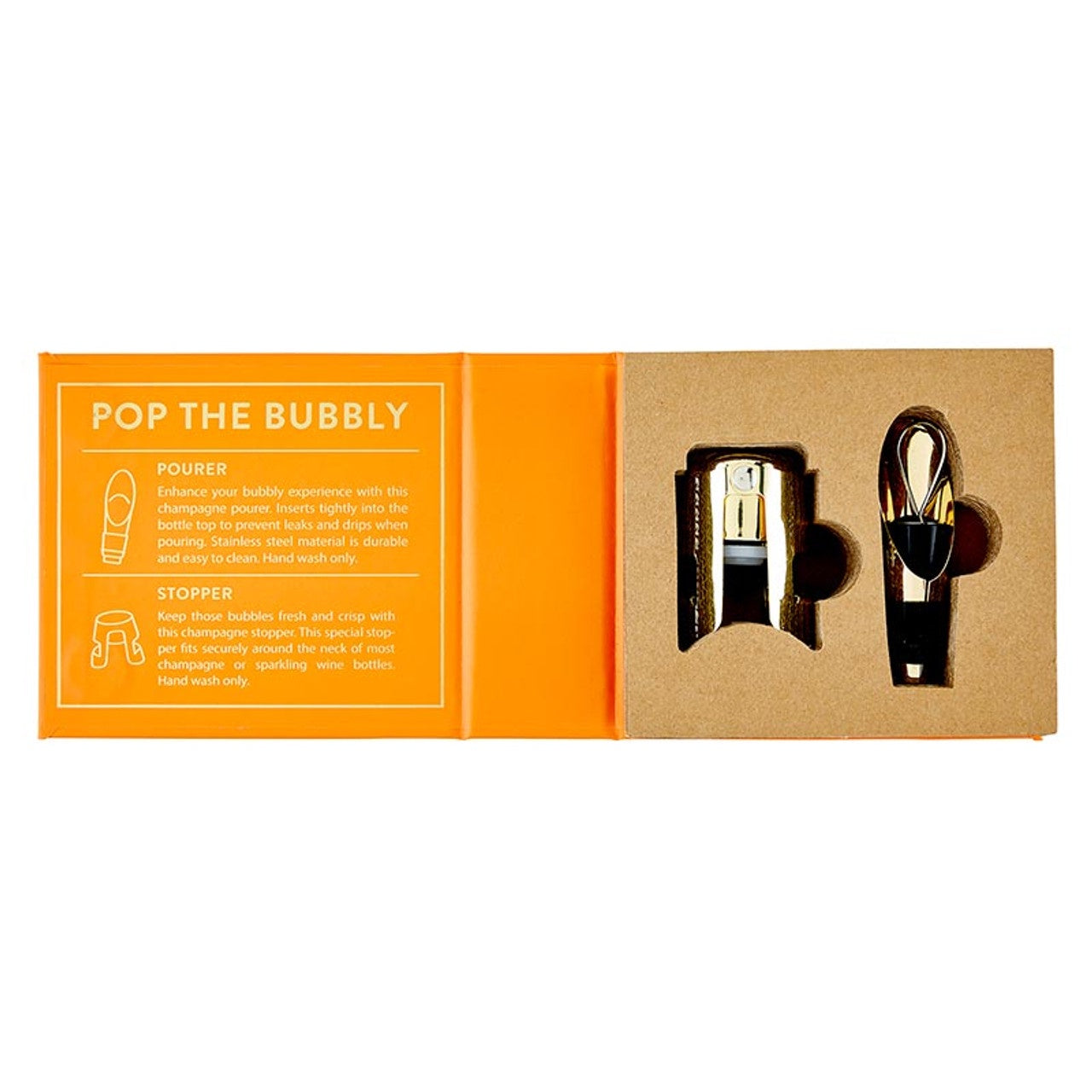 Champagne Stopper + Pourer Book Box