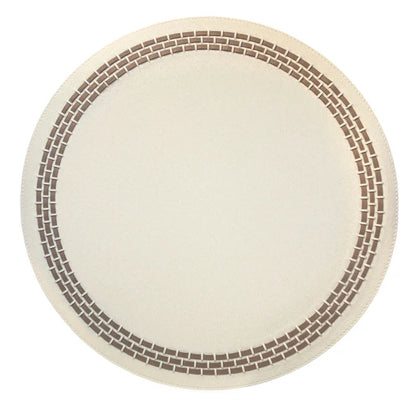 Round Brick Placemat With Leather Band | Details Panamá