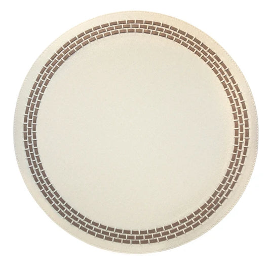 Round Brick Placemat With Leather Band | Details Panamá