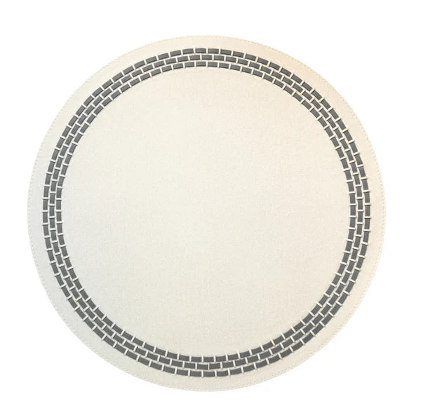 Round Brick Placemat With Leather Band | Details Panamá