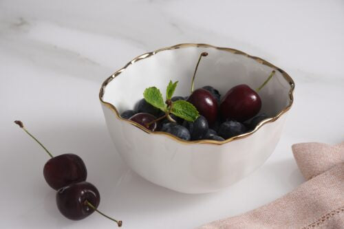 POR-White Gold Snack Bowl