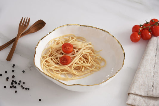 POR-White Gold Pasta Bowl