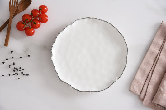 POR-White Round Salad Plate