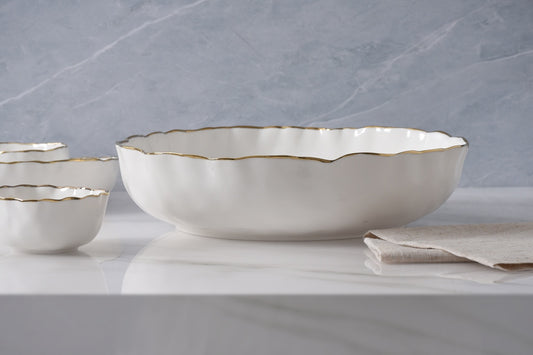 POR-White Gold Extra Large Shallo W Bowl | Details Panamá