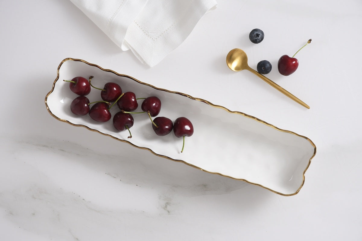 POR-White Gold Cracker Tray