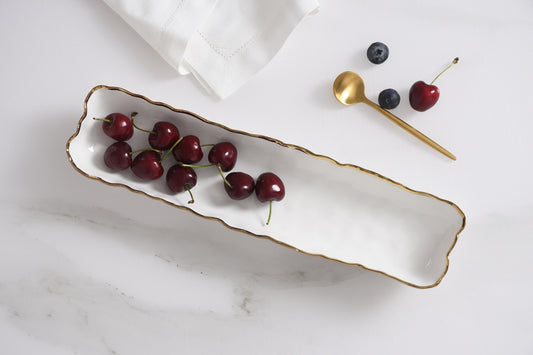 POR-White Gold Cracker Tray