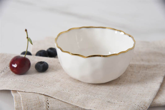 POR-White Gold Mini Snack Bowl
