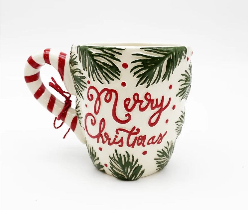 Pine Bough Merry Christmas Mug