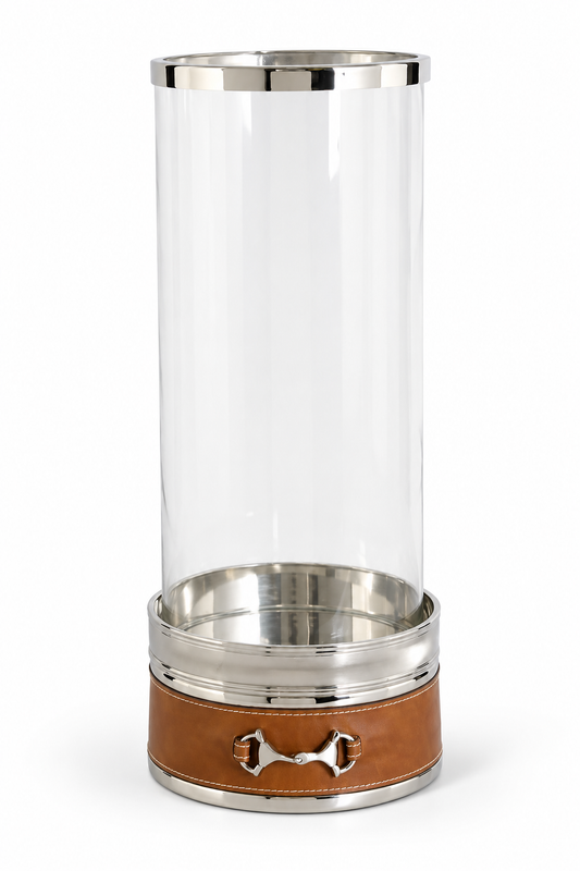 Glass Hurricanes on Tan Leather Base