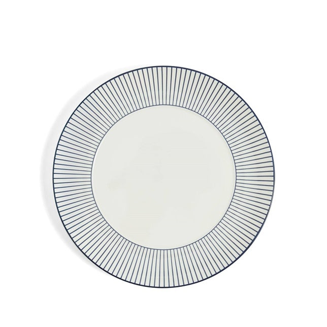 Gio Pinstripe Plate White / Dessert