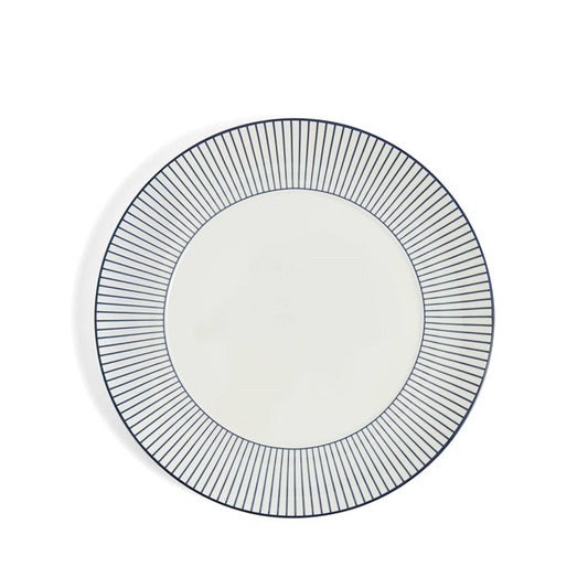 Gio Pinstripe Plate White / Dessert