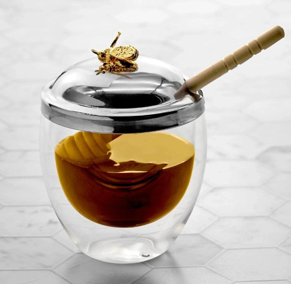Bee Double Wall Honey Jar