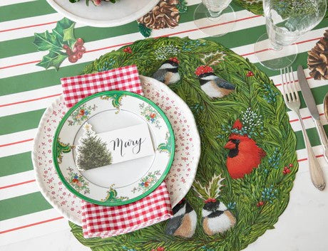 Green & Red Awning Stripe Runner