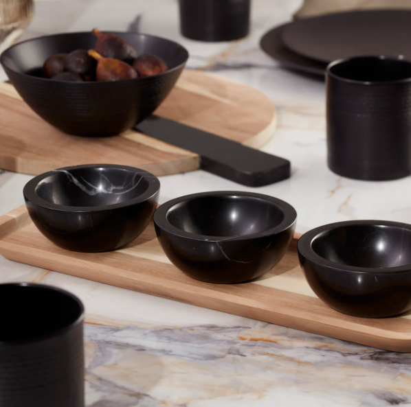 LX Collective Tray with 3 Dip Bowls