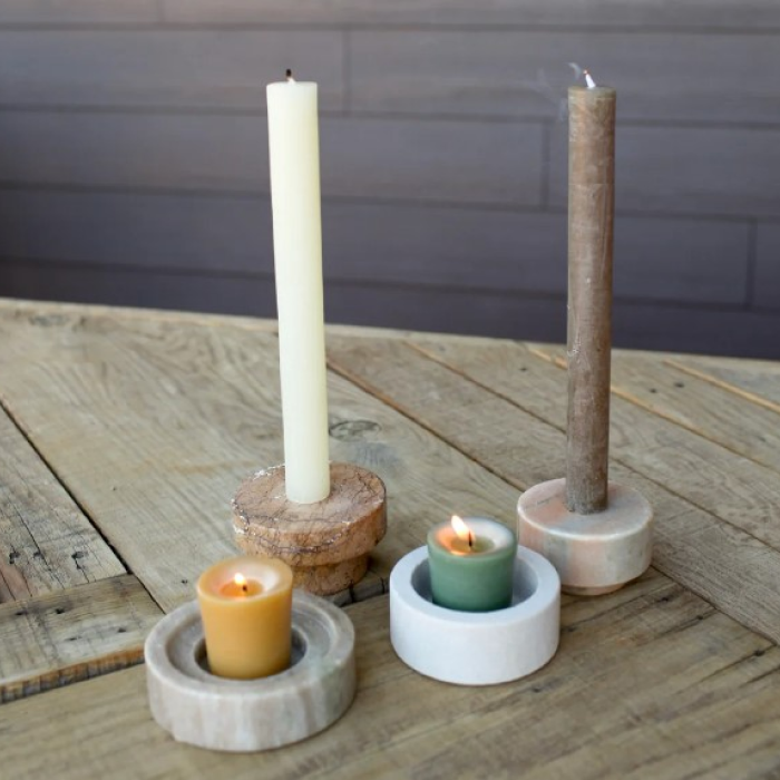 Marble Tealight/Taper Holder