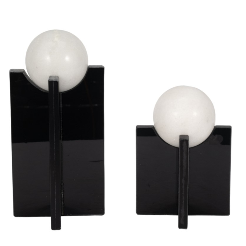 Elias Glass & Marble Sphere Sculptures