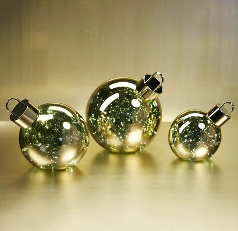 Led Gold Glass Ball - Small