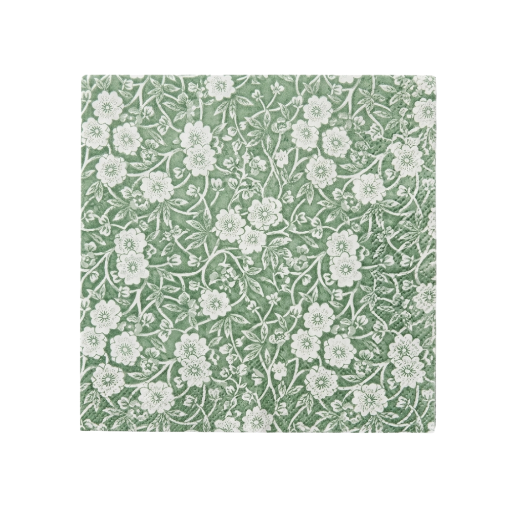 Green Calico Napkins