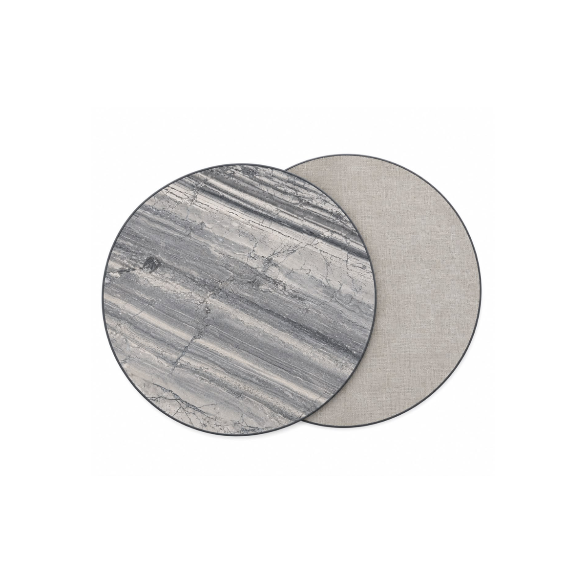 Round Marble Placemat Gray/Victoria Latte/Unidad | Details Panamá