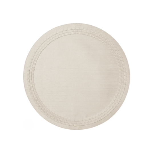 Round Brick Placemat / Victoria W/Leather Band
