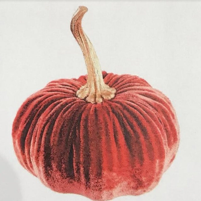 Burgundy Velvet Pumpkin