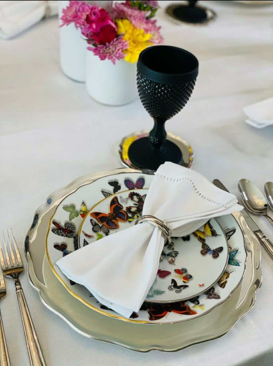 Silver Three Ring Napkin Ring