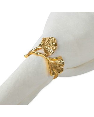 Gold Ginko Napkin Ring