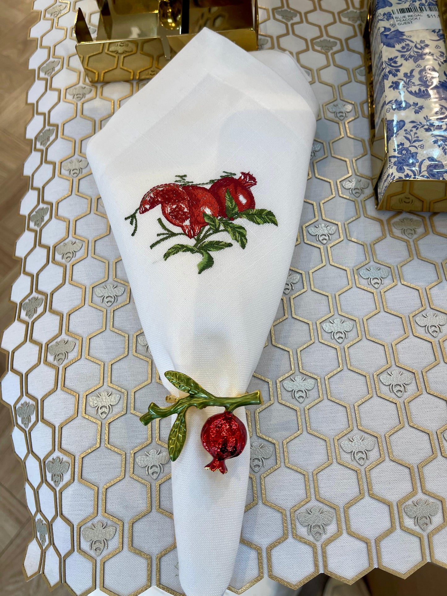 Pomegranate Napkin Ring / Red