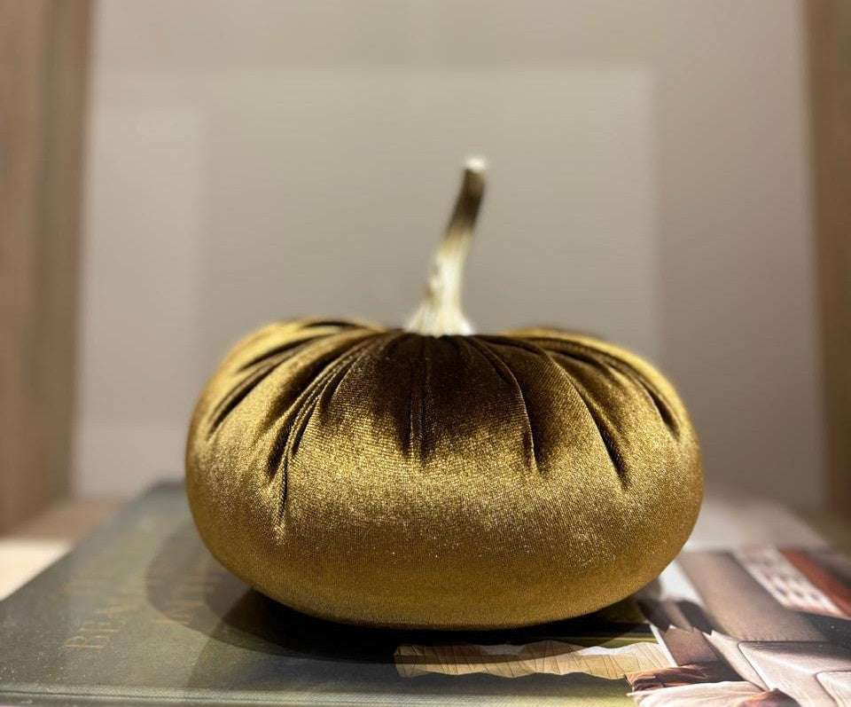 Brown Velvet Stuffed Pumpkins