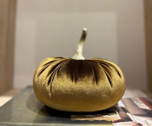Brown Velvet Stuffed Pumpkins