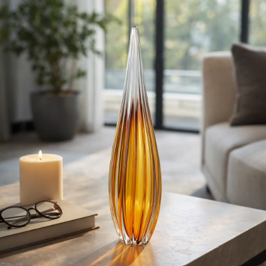 Amber Paperweight Vases | Details Panamá