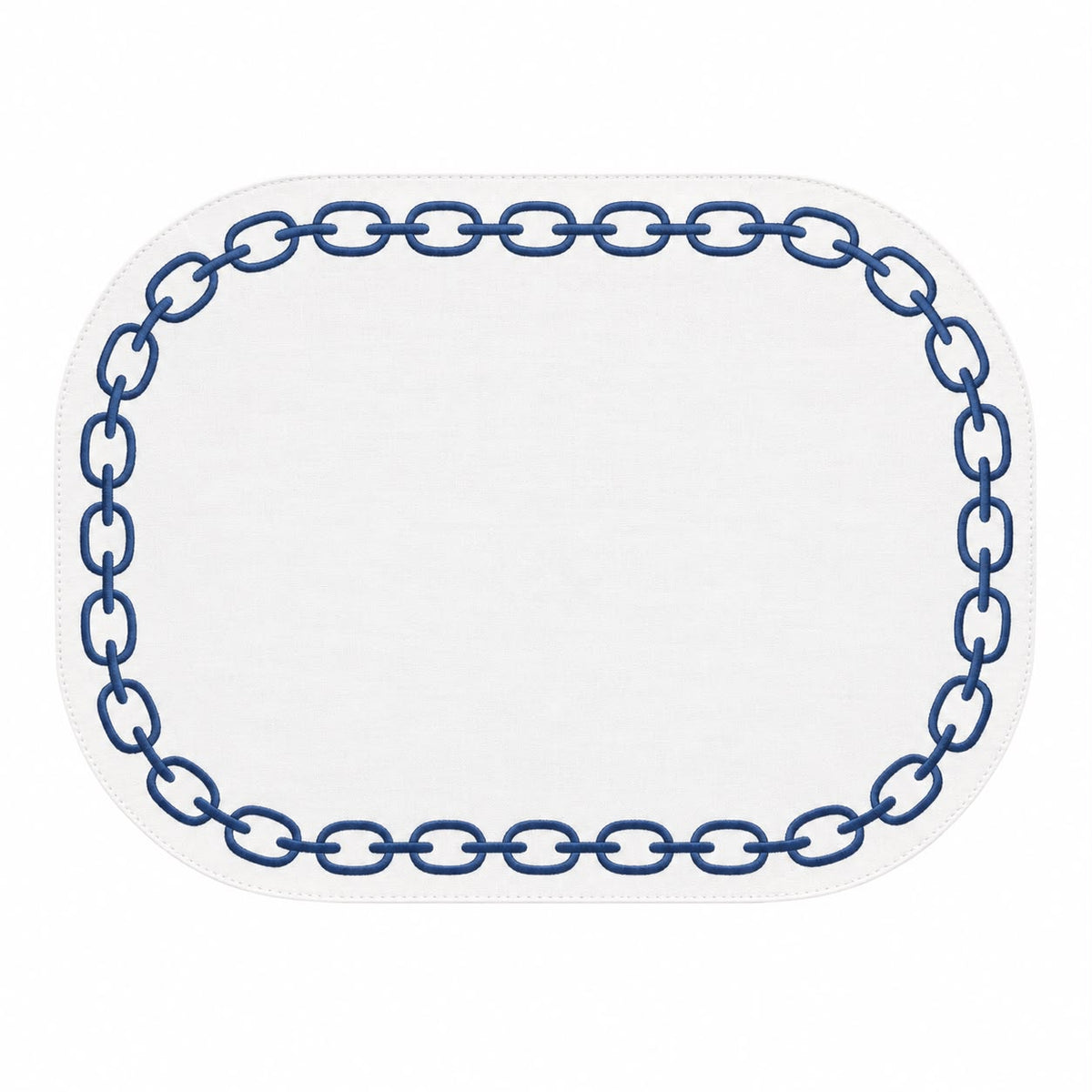 Oval Placemat With Embroidery Chain | Details Panamá