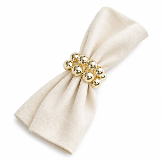Golden Beaded Napkin Ring/ 1PC