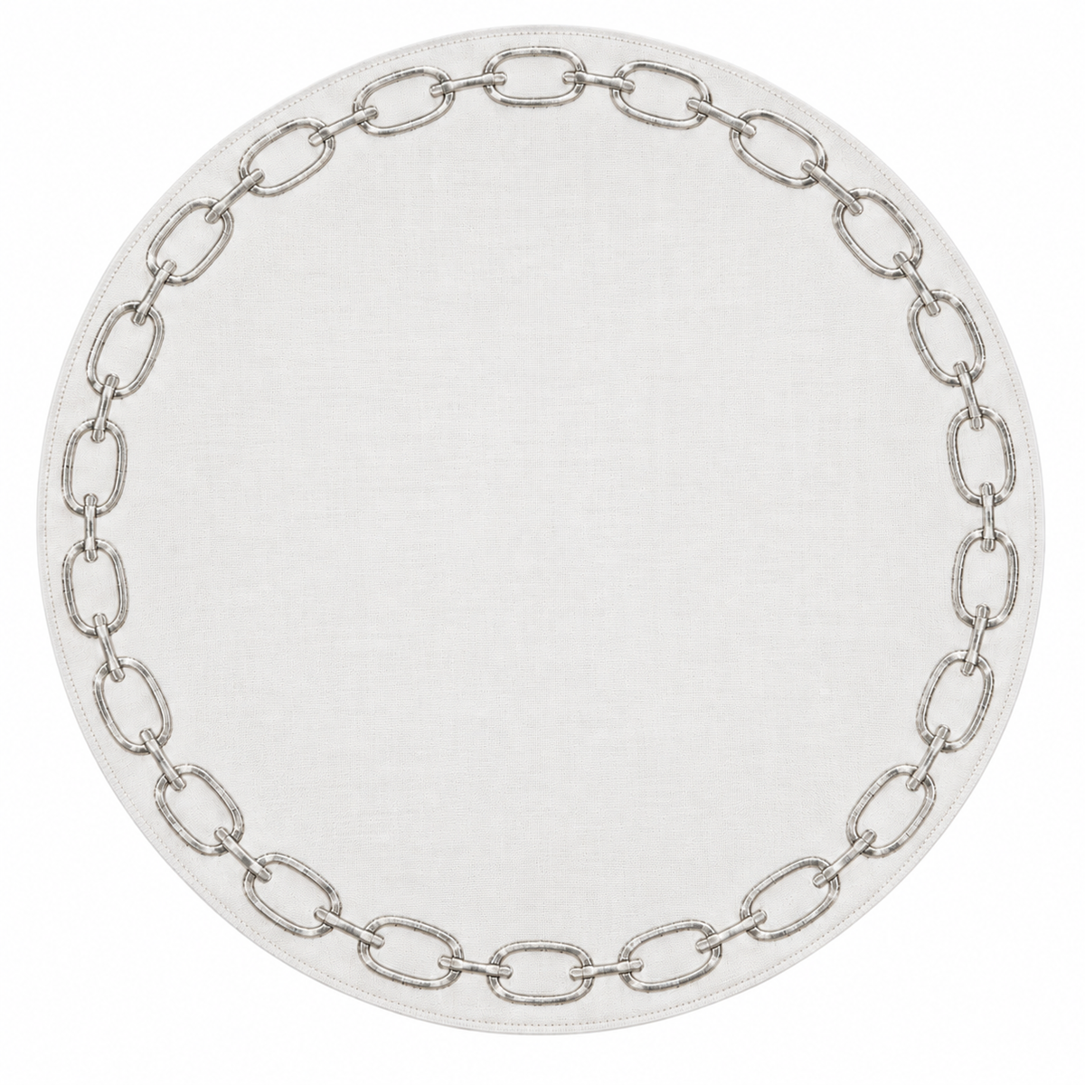 Round Placemat With Embroidery Chain | Details Panamá