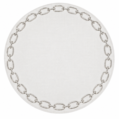 Round Placemat With Embroidery Chain | Details Panamá