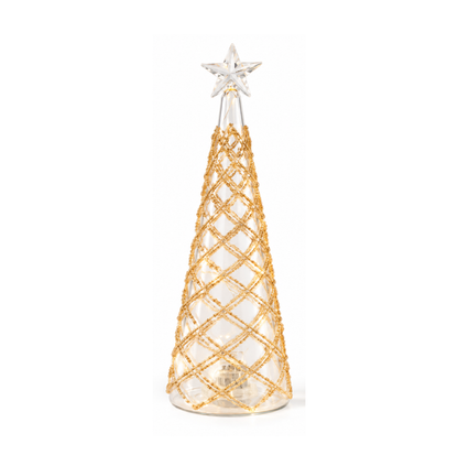 Clear Glass Led Tree Beige | Details Panamá