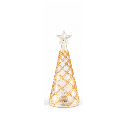 Clear Glass Led Tree Beige | Details Panamá