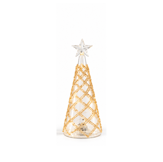 Clear Glass Led Tree Beige | Details Panamá