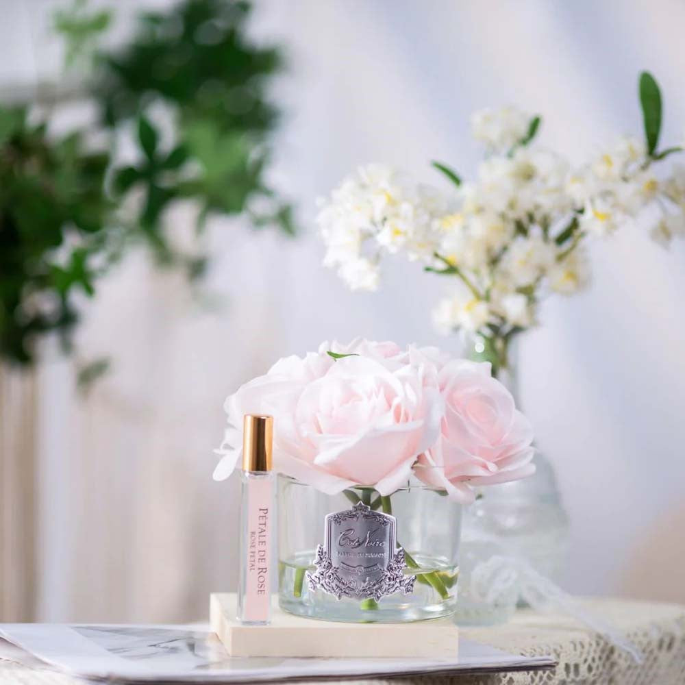 5 Roses Bouquet French Pink - Pink Box