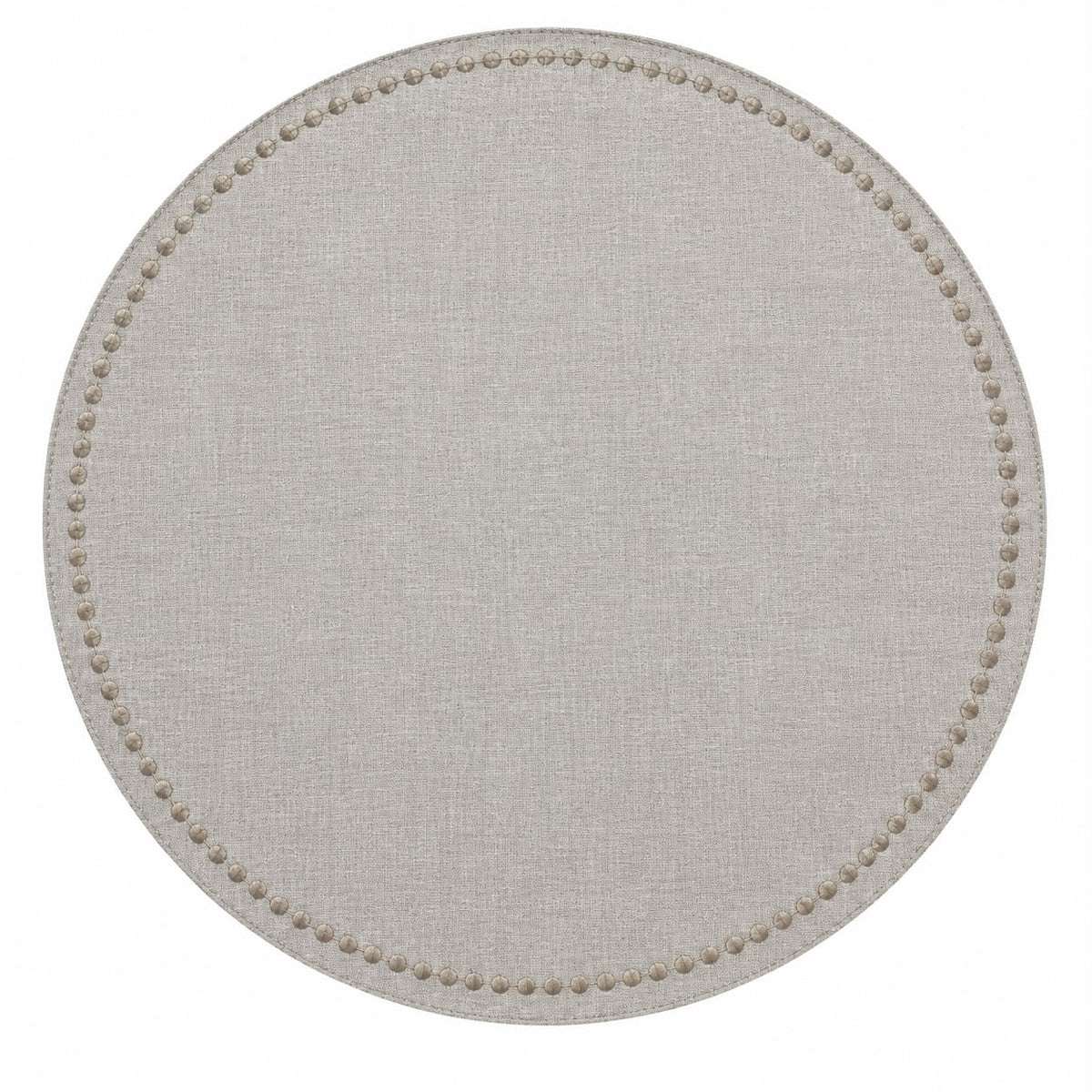Victoria Latte Round Placemat W/ Embroidery Single Dot | Details Panamá