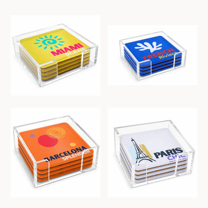Bon Voyage Acrylic Coasters