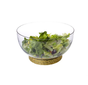 Glass Bowl With  Mosaic Base