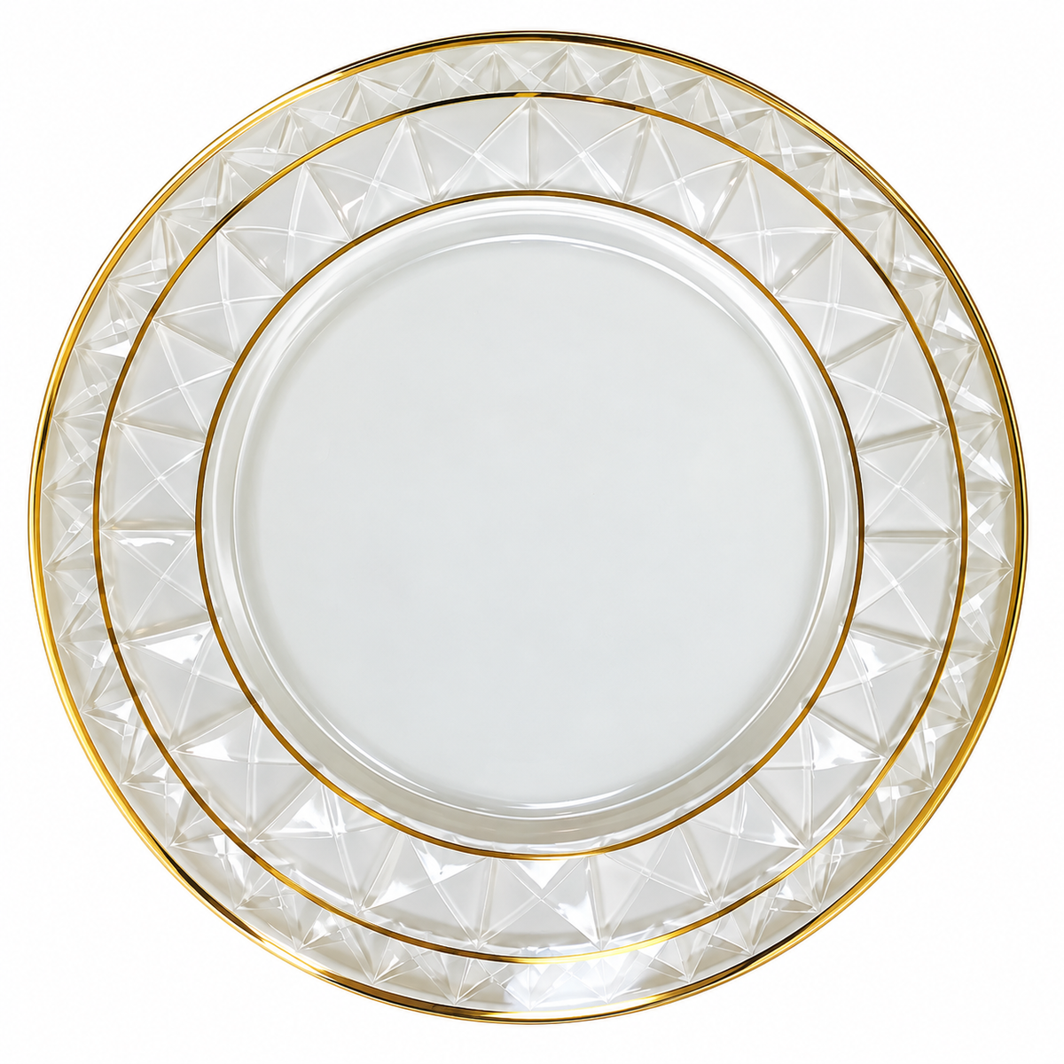 Gold Rim Glass Charger Plate | Details Panamá