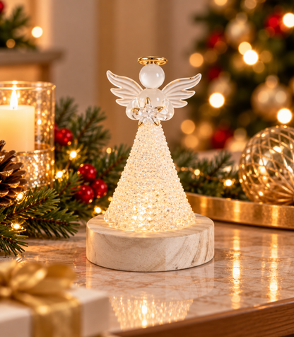 Handcrafted Spun Glass Led Angels | Details Panamá