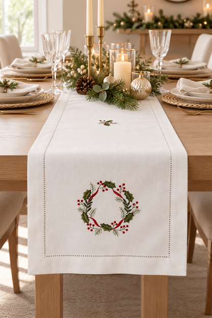 Hemstitch Christmas Table Accesories | Details Panamá