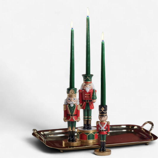 Red & Green Nutcracker Taper Holders | Details Panamá