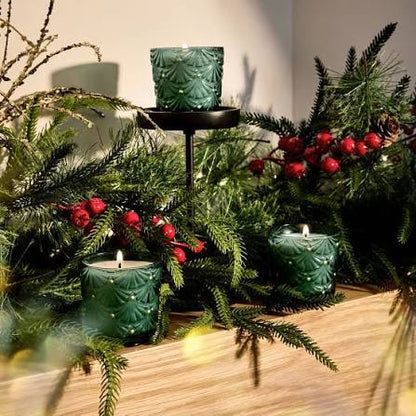 Noble Fir Pedestal Candle Trio